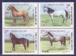 Horse Horses Iran MNH 4 Stamps 2002 HORS42 - Horses