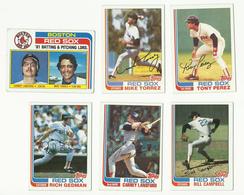 1982 TOPPS BASEBALL CARDS – BOSTON RED SOX – MLB – MAJOR LEAGUE BASEBALL – LOT OF FIVE - Lotti