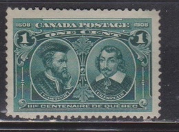 CANADA Scott # 97 MH - Cartier & Champlain - 300th Anniversary Of Quebec - Unused Stamps