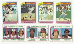 1980 TOPPS BASEBALL CARDS – 1979 HIGHLIGHTS – STAT LEADERS – MLB – MAJOR LEAGUE BASEBALL – LOT OF SEVEN - Lotti