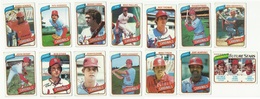 1980 TOPPS BASEBALL CARDS – SAINT LOUIS CARDINALS – MLB – MAJOR LEAGUE BASEBALL – LOT OF THIRTEEN - Lotes