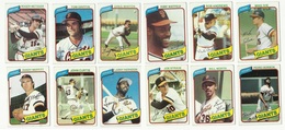 1980 TOPPS BASEBALL CARDS – SAN FRANCISCO GIANTS – MLB – MAJOR LEAGUE BASEBALL – LOT OF THIRTEEN - Lots