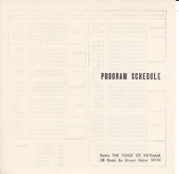 The Voice Of Vietnam - Program Schedule - 1979  (47015) - Programmi