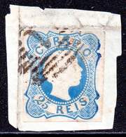 PORTUGAL 1855. The 25 Reis Type I On Small Piece - Oblitérés