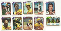 1980 TOPPS BASEBALL CARDS – PITTSBURGH PIRATES – MLB – MAJOR LEAGUE BASEBALL – LOT OF TEN - Lots