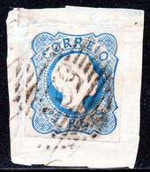 PORTUGAL 1856. The 25 Reis Type II On Small Piece - Oblitérés