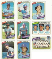 1980 TOPPS BASEBALL CARDS – TEXAS RANGERS – MLB – MAJOR LEAGUE BASEBALL – LOT OF NINE - Lots