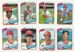 1980 TOPPS BASEBALL CARDS – CINCINNATI REDS – MLB – MAJOR LEAGUE BASEBALL – LOT OF EIGHT - Lotti