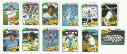 1980 TOPPS BASEBALL CARDS – KANSAS CITY ROYALS – MLB – MAJOR LEAGUE BASEBALL – LOT OF TWELVE - Verzamelingen