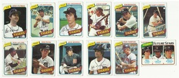 1980 TOPPS BASEBALL CARDS – DETROIT TIGERS – MLB – MAJOR LEAGUE BASEBALL – LOT OF TWELVE - Konvolute