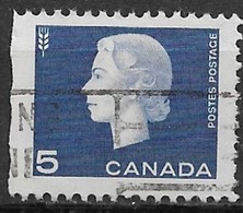 Canada 1963. Scott #405a (U) Queen Elizabeth II And Wheat - Timbres Seuls