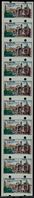 ISRAEL 1994 VENDING MACHINE LABELS BETHALEHEM ERRORS STRIP OF 10 IMPERFORATED MISSING VALUE MNH VF!! - Imperforates, Proofs & Errors