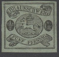 CLASSIC GERMAN STATE BRUNSWICK 1/2Gr 1863 UNUSED - Braunschweig