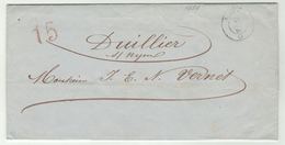 Suisse // Schweiz // Switzerland //  Préphilatélie  // Lettre Au Départ De Morges 1854 - ...-1845 Préphilatélie