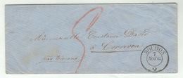 Suisse // Schweiz // Switzerland //  Préphilatélie  // Lettre Au Départ De Moudon Pour Correvon 1865 - ...-1845 Préphilatélie