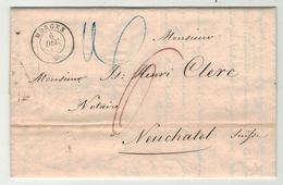 Suisse // Schweiz // Switzerland //  Préphilatélie  // Lettre Au Départ De Morges Pour Neuchâtel 1842 - ...-1845 Préphilatélie