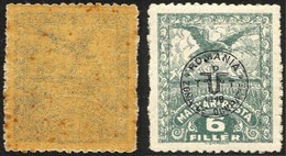 ERROR--HUNGARY OVERPRINT ,, ROMANIA ZONA DE OCUPATIE 1919 '' ABKLATSCH -RECTO / VERSO MNH - Debreczin