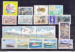 Saint Pierre Et Miquelon  1994 Année Complète Poste 592 608 Et Bf 4 Neuf ** MNH Sin Charmela Cote 52 - Volledig Jaar