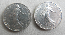 Lot De 2 Monnaies De France—50 Centimes—½ Franc—Semeuse—Roty—1976 Et 1986 - 50 Centimes