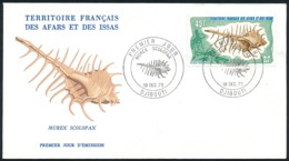 AFARS ET ISSAS FDC 1975 - Obl. 1er Jour Sur Yv. 414 Coquillage Murex Scolopax  ..Réf.AFA23350 - Lettres & Documents