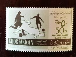 KHOR FAKKAN Football. Soccer ** MNH. 1 Valeur  Dentelée  Emise En 1965  ** MNH - Neufs