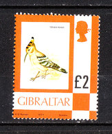 Gibilterra  - 1977.Da Serie Corrente: Upupa. From Current Series. High Values. Alto Valore. MNH - Cuco, Cuclillos