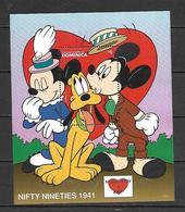 Disney Dominica 1997 Sealed With A Kiss MS MNH - Disney