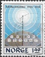 NORWAY 1975 50th Anniversary Of Norwegian Broadcasting System - 1k.40 - Telecommunications Antenna (N. Davidsen) FU - Used Stamps