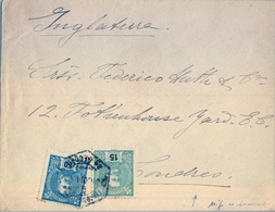 1903 , PORTUGAL , SOBRE CIRCULADO , LISBOA - LONDRES , D. CARLOS I 140 , 142 , LLEGADA AL DORSO - Storia Postale
