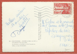 ANDORRE CARTE DE 1950 DE ANDORRE LA VIEILLE POUR DRAGUIGNAN FRANCE - Brieven En Documenten