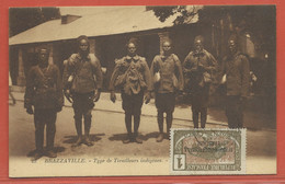 CONGO CARTE POSTALE TIMBREE DE 1920 DE BRAZZAVILLE - Covers & Documents