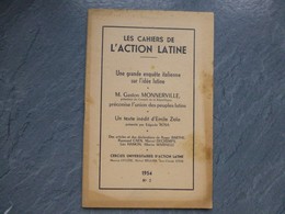 Un E Grande Enquête Italienne Sur L'idée Latine, G. Monnerville, Un INDEDIT De ZOLA, 1954 ; L05 - 1901-1940