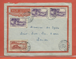 GABON LETTRE PAR AVION DE 1939 DE LIBREVILLE POUR SAINT SEVER FRANCE - Lettres & Documents