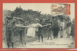 CONGO CARTE POSTALE TIMBREE DE 1912 DE BRAZZAVILLE POUR PARIS FRANCE - Covers & Documents