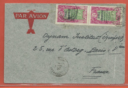 OUBANGUI LETTRE PAR AVION DE 1937 DE BANGUI POUR PARIS FRANCE - Covers & Documents