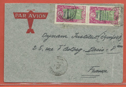 OUBANGUI LETTRE PAR AVION DE 1937 DE BANGUI POUR PARIS FRANCE - Storia Postale