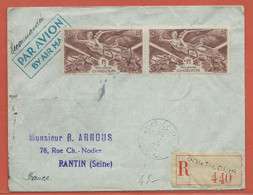 GUADELOUPE LETTRE RECOMMANDEE DE 1946 DE PORT LOUIS POUR  PANTIN FRANCE - Covers & Documents