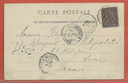 GUINEE CARTE POSTALE TIMBREE DE 1895 DE CONAKRY POUR SURESNES FRANCE - Cartas & Documentos