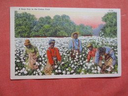 > Black Americana   A Busy Day In The Cotton Field     Ref  3869 - Black Americana