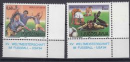 Yugoslavia 1994 Sport Football World Championship USA Mi#2660-2661 Mint Never Hinged - Nuovi