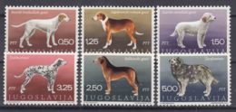 Yugoslavia 1970 Dogs Mi#1390-1395 Mint Never Hinged - Unused Stamps