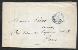 1856 T.À.D DISTRIBUTION 6e DISTon 2 5h 30 Min 15c En Bleu - 30 Juil 56 - 1849-1876: Klassik