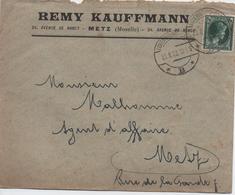 LUXEMBOURG  LETTRE CACHET 1932 AVEC PUBLICITE POUR REMY KAUFFMANN A METZ - Cartas & Documentos