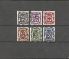 TIMBRES BELGIQUE Préoblitérés  PRE 351/356XX - Typo Precancels 1936-51 (Small Seal Of The State)