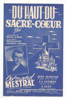 JC , Partition Musicale , DU HAUT DU SACRE COEUR,  Frais Fr 1.65 E - Scores & Partitions