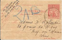 CARTE-PNEUMATIQUE-1932-Cachet Paris-Ecrite-TBE - Neumáticos