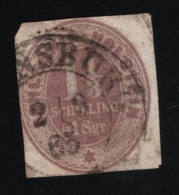 1865 Feb. Freimarke Mi DE-SH 10 Sn DE-SH 5 Yt DE-SH 5 Sg DE SH 8 AFA DE-SH 10 Stamped O - Schleswig-Holstein