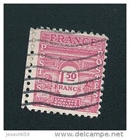 N° 625 Gouvernement Provisoire 2ème Série Arc De Triomphe De Paris 1.50f  (décalé) Timbre France Oblitéré 1944 - Used Stamps