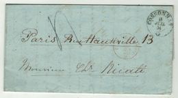 Suisse // Schweiz // Switzerland //  Préphilatélie  // Lettre Au Départ De Cossonnay Pour Paris 1854 - ...-1845 Préphilatélie