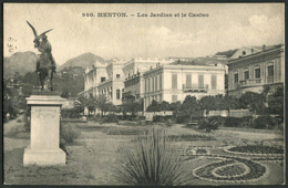 CP 06 Menton - Les Jardins Et Le Casino 1912 - Menton